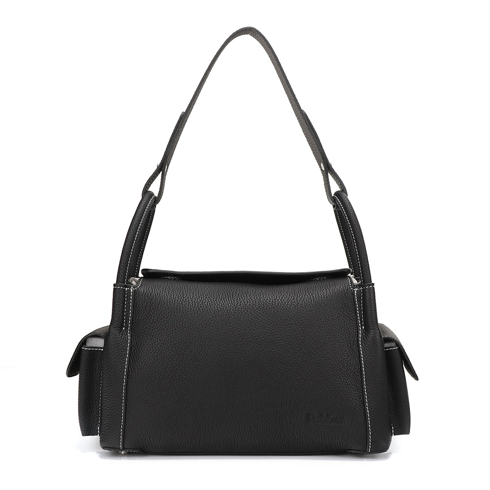 Structured Pebble Leather Purse