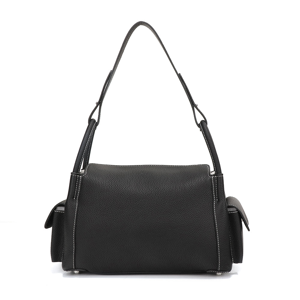 Structured Pebble Leather Purse