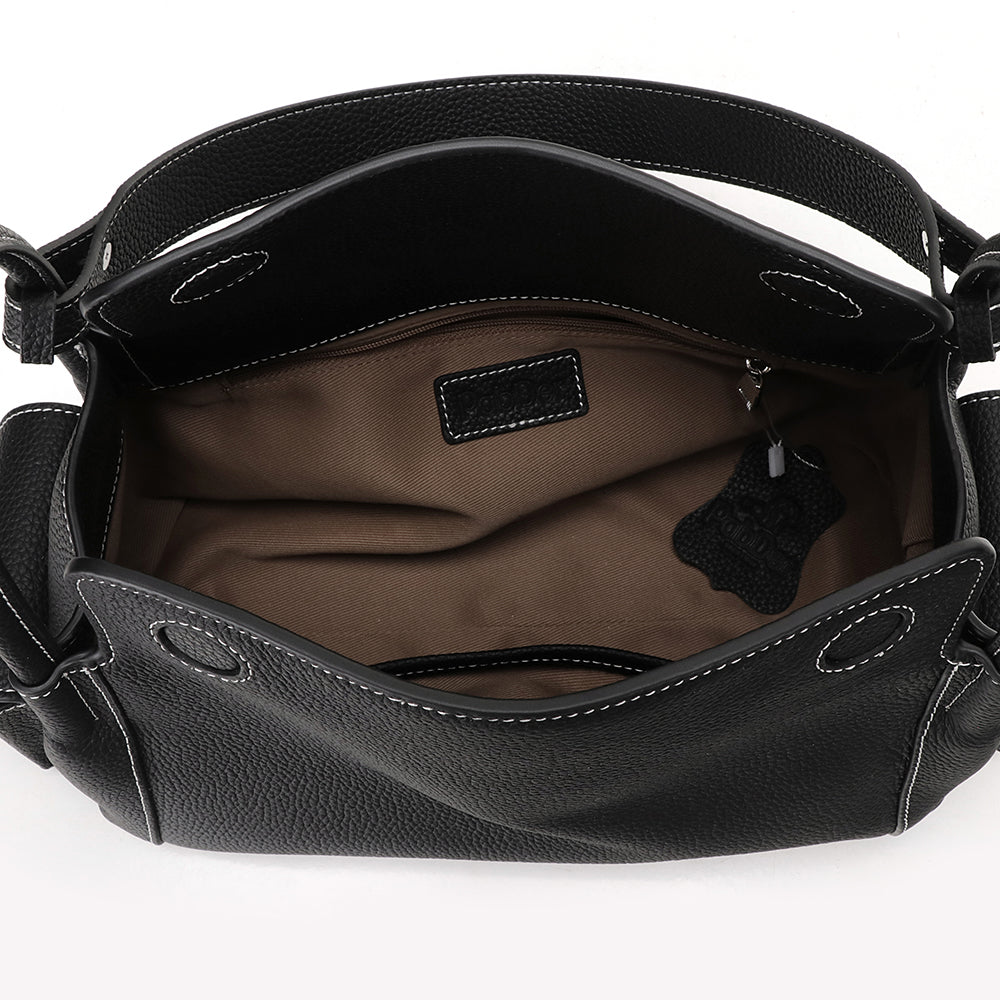Structured Pebble Leather Purse