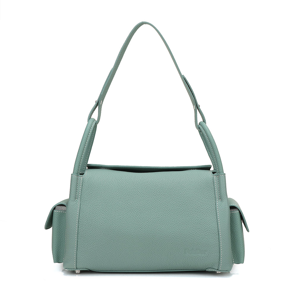Structured Pebble Leather Purse