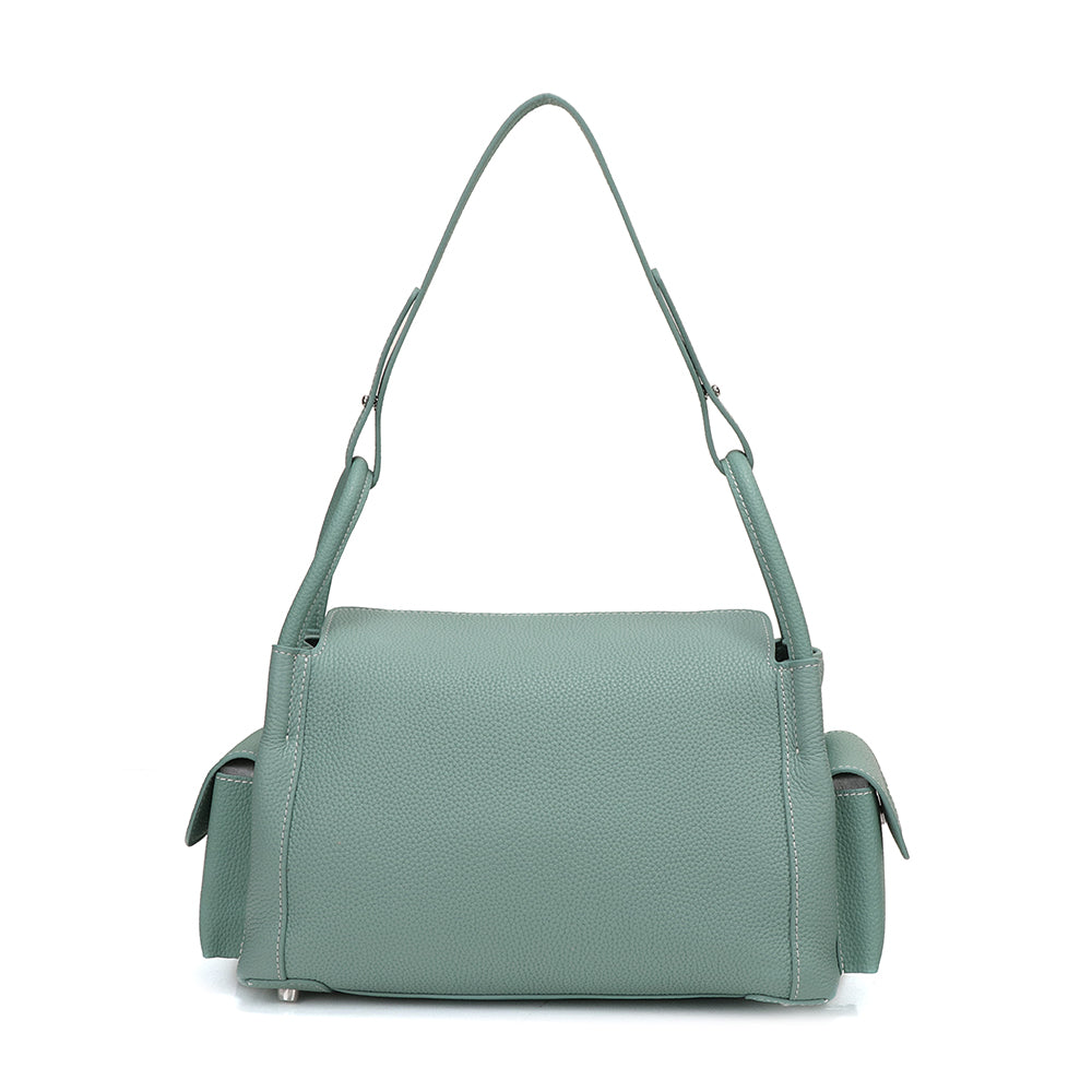 Structured Pebble Leather Purse