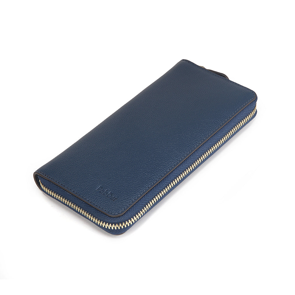 Embossed Leather Long Wallet