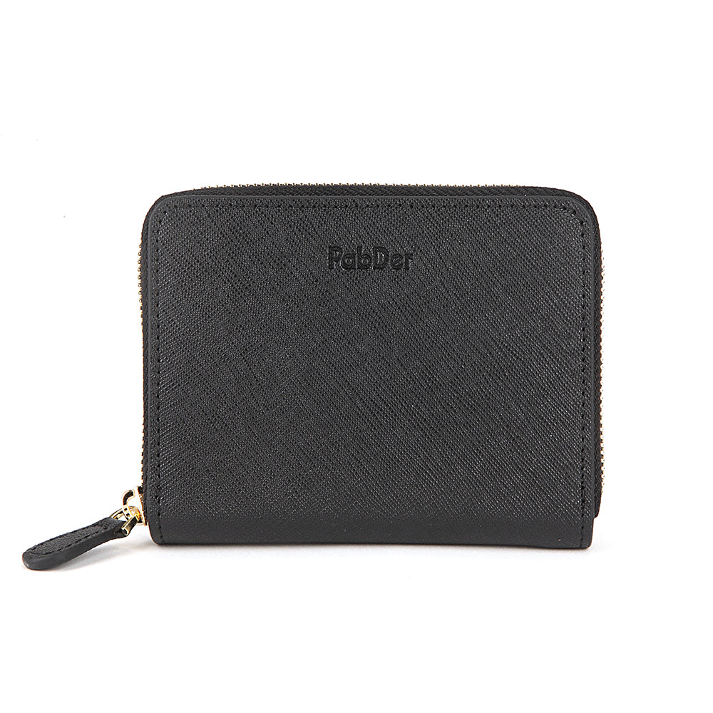 Cross-hatch Pattern Leather Wallet
