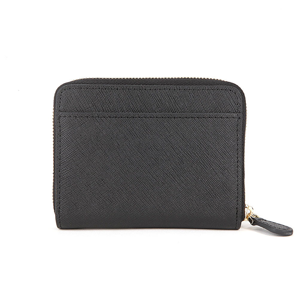 Cross-hatch Pattern Leather Wallet