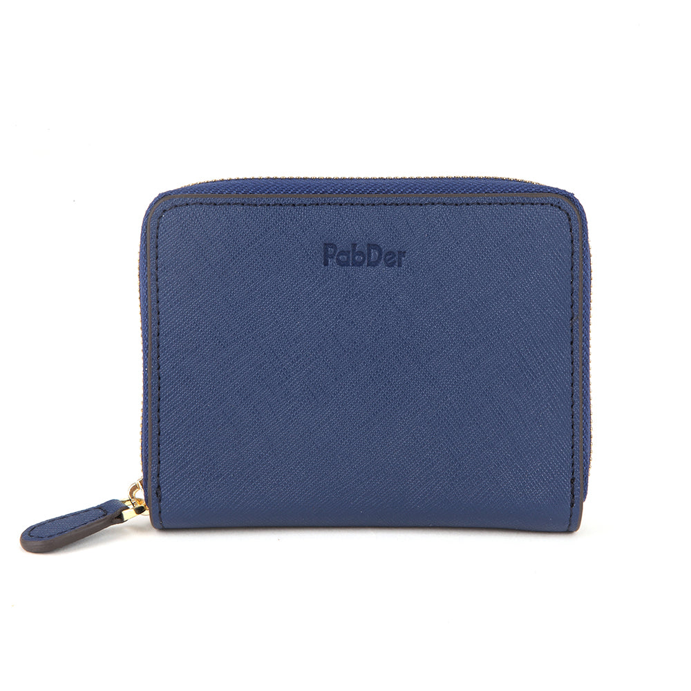 Cross-hatch Pattern Leather Wallet