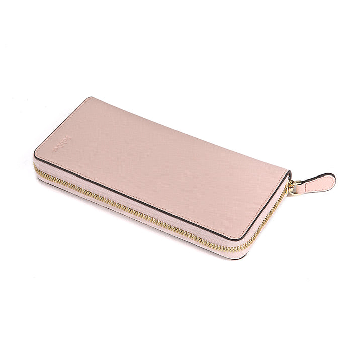 Cross-hatch Pattern Leather Wallet