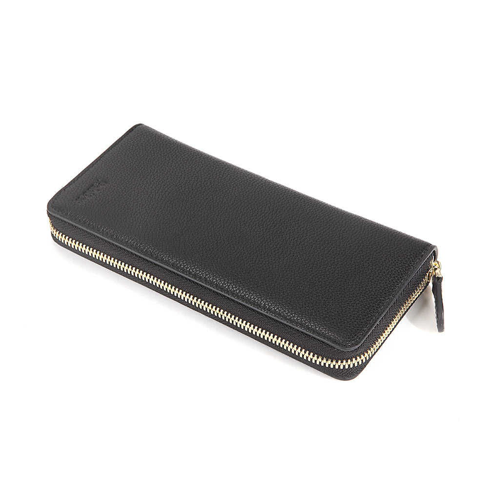 Embossed Leather Long Wallet