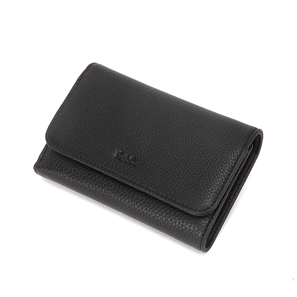 Long Trifold Leather Wallet