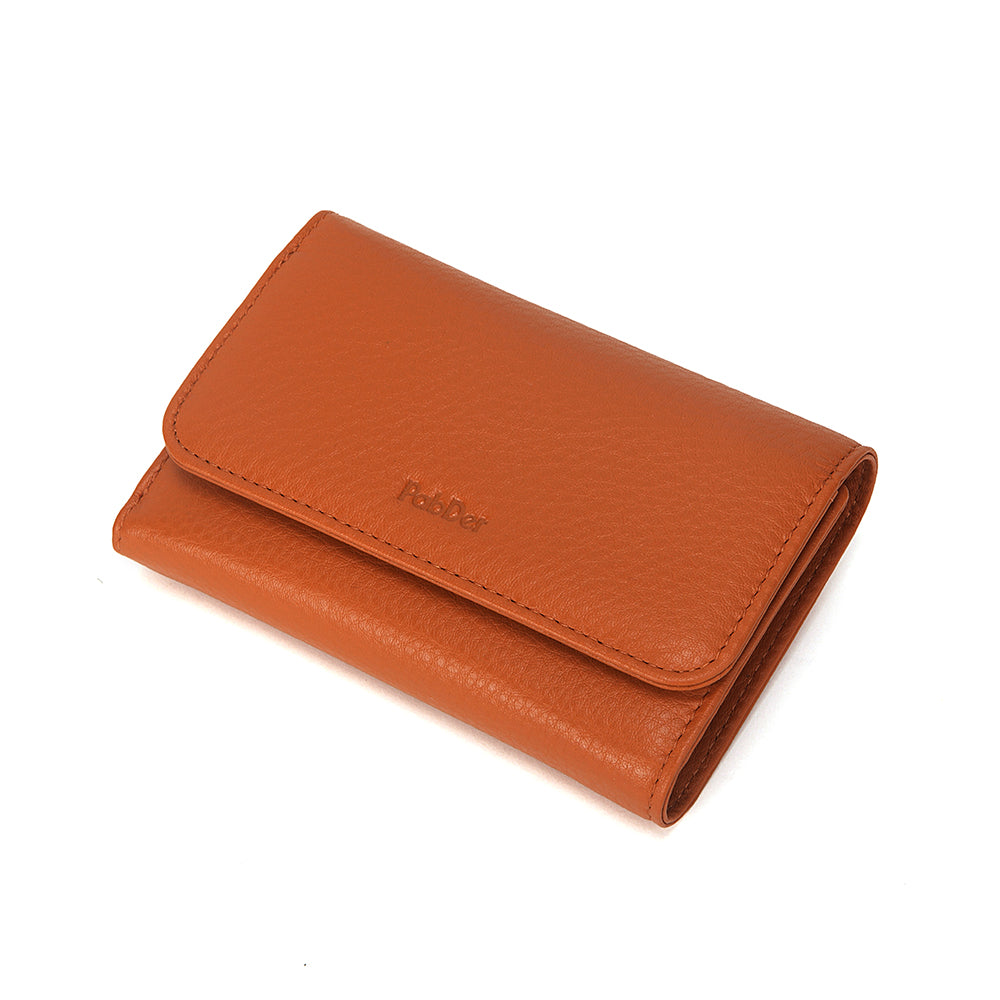 Long Trifold Leather Wallet