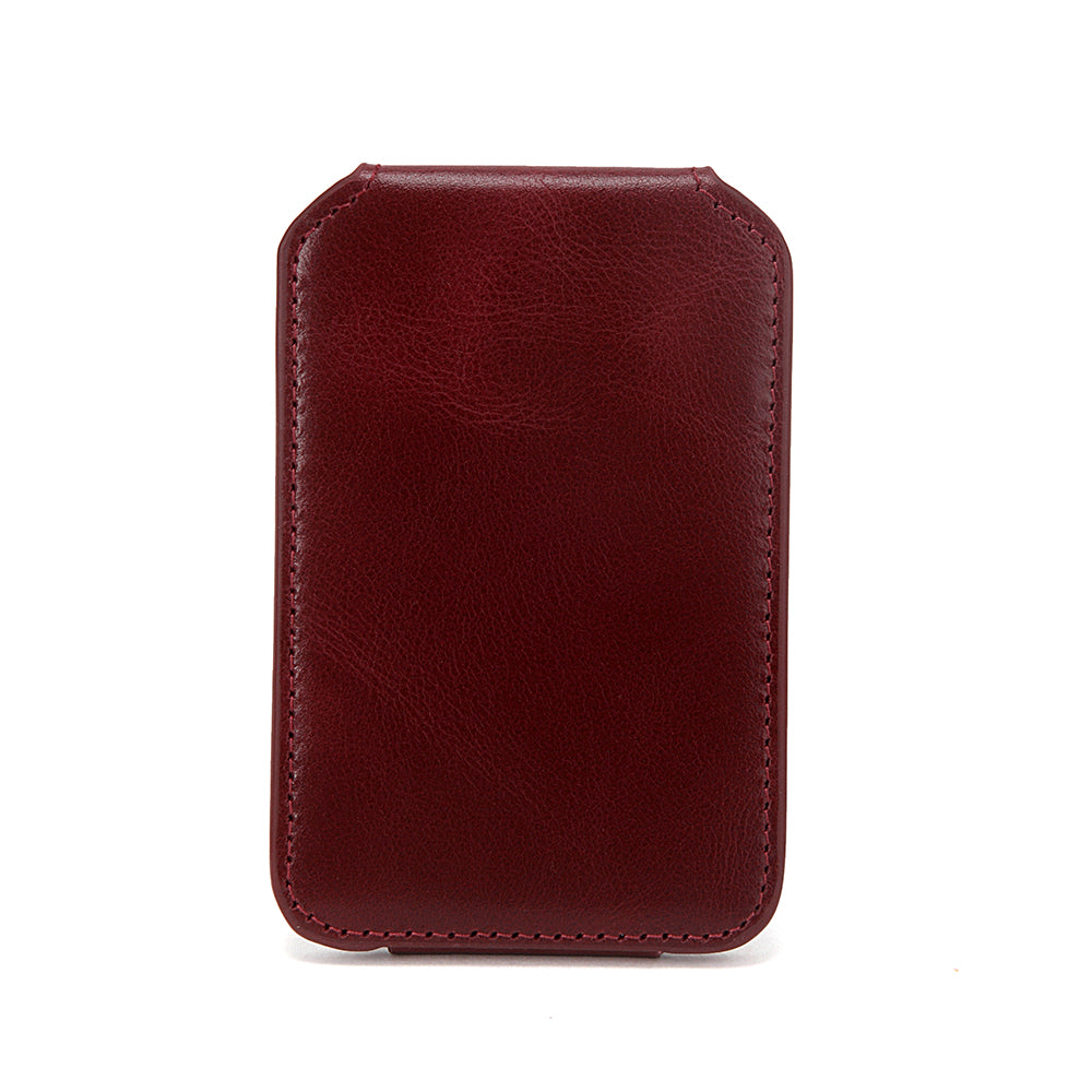 Leather Card Holder With Magnetic Cellphone Attachment Tripod