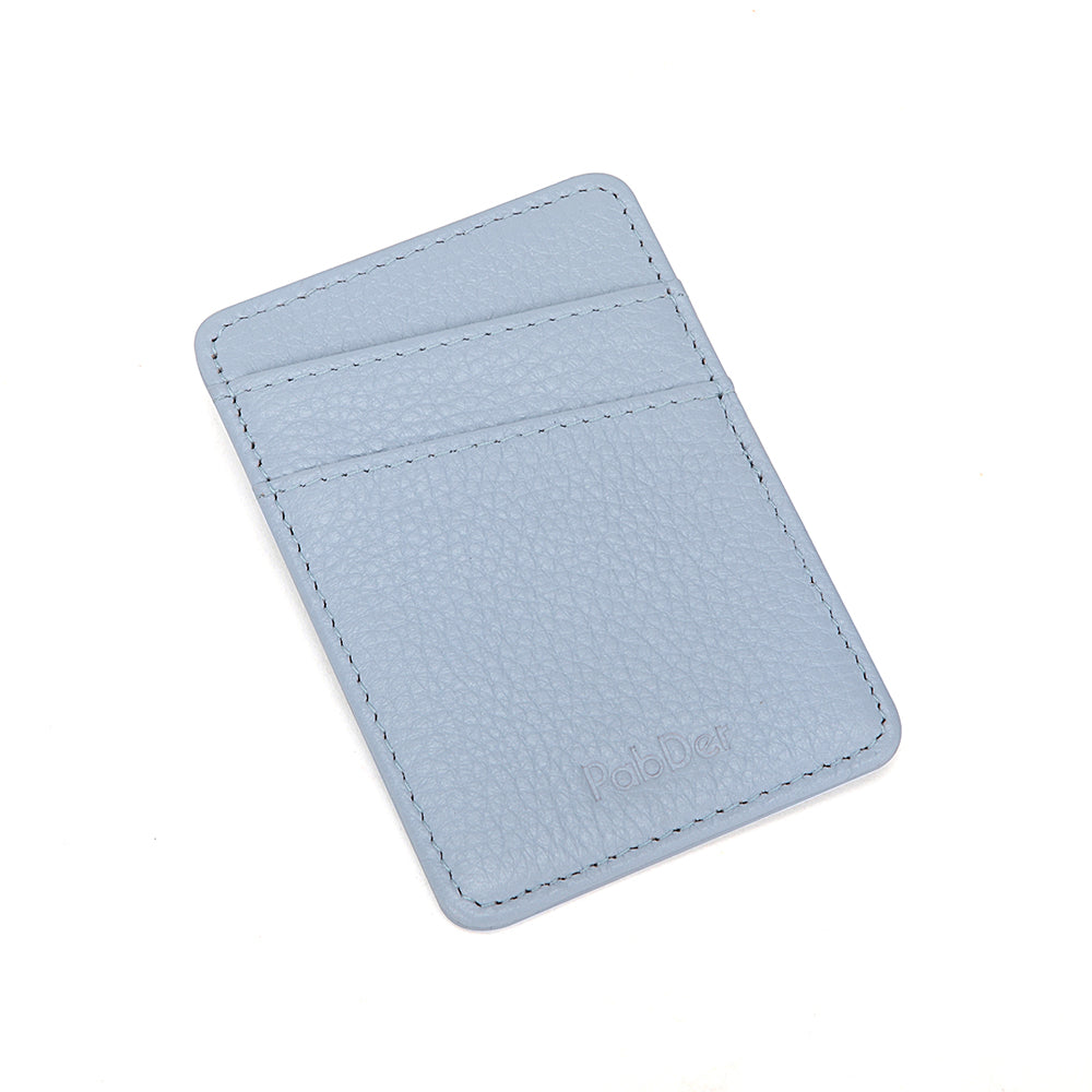 Slim Leather Card Holder Magnetic Accessory For Cellphone