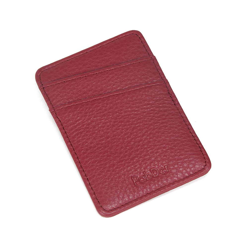 Slim Leather Card Holder Magnetic Accessory For Cellphone