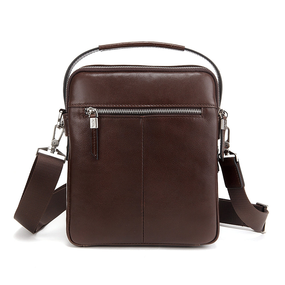 Brown Genuine Top Handle Leather Sling Bag