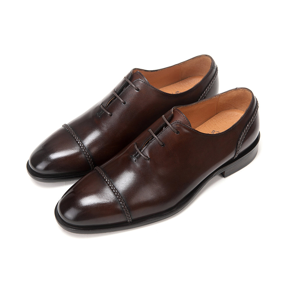 Braided Cap-toe Oxford