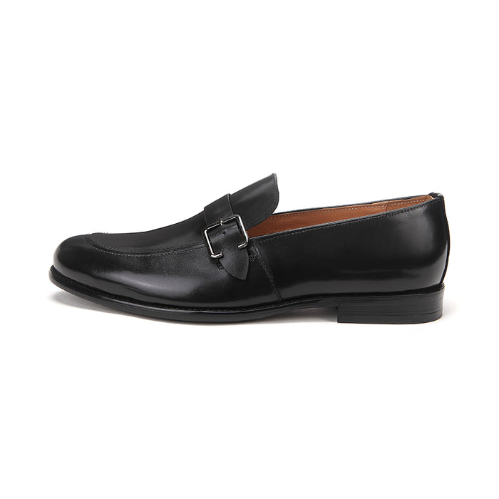 Single Buckle Strap Loafers