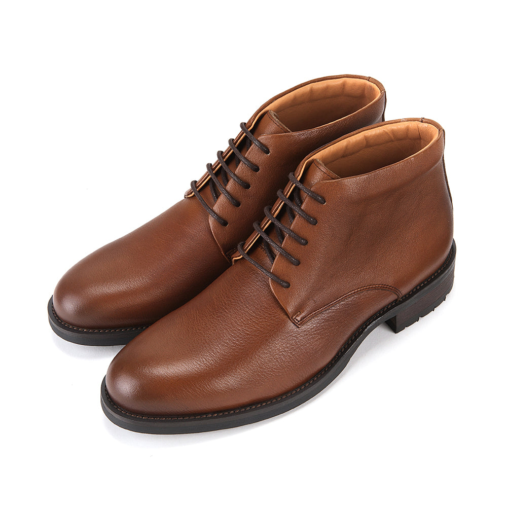 Plain-toe 5 Eyelet Boots