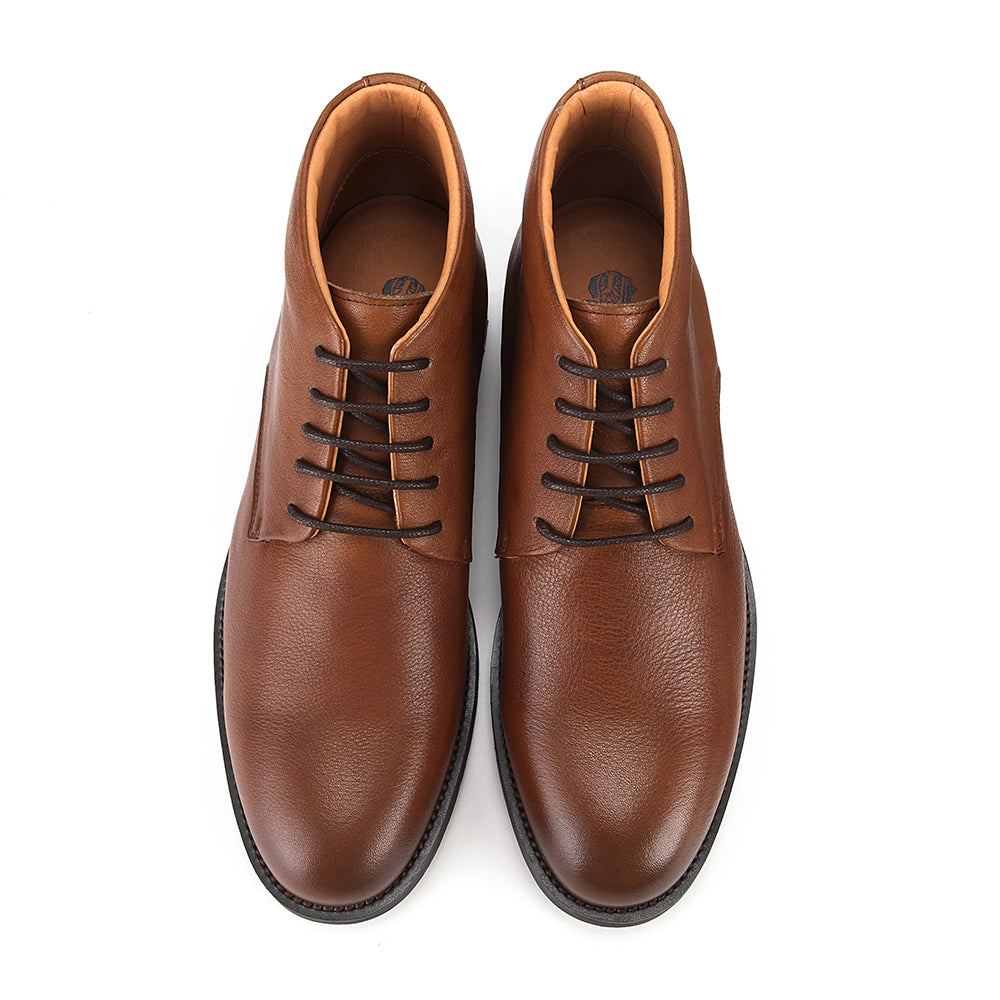 Plain-toe 5 Eyelet Boots