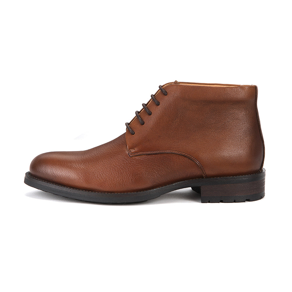 Plain-toe 5 Eyelet Boots