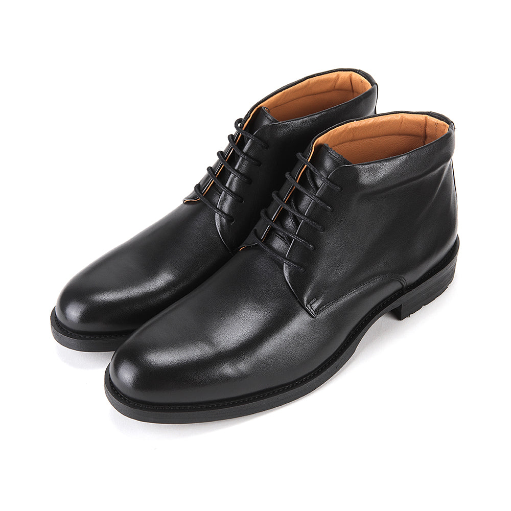 Plain-toe 5 Eyelet Boots