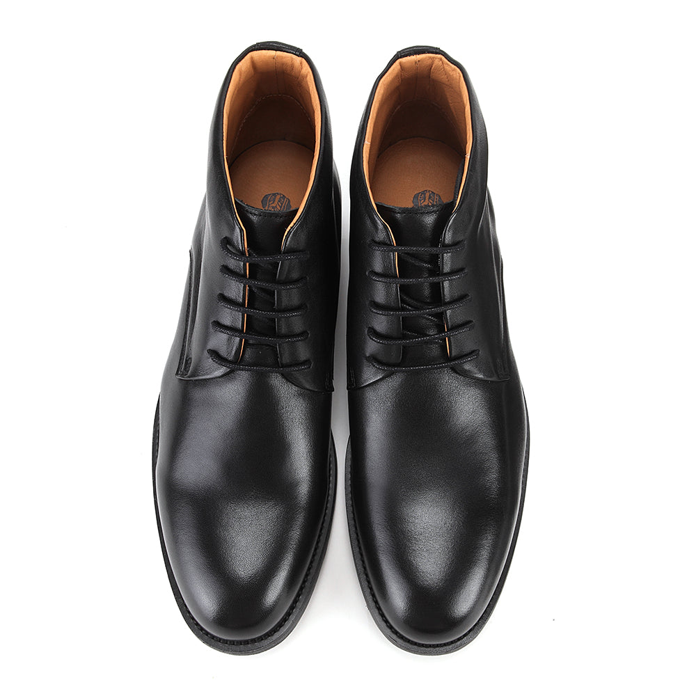 Plain-toe 5 Eyelet Boots
