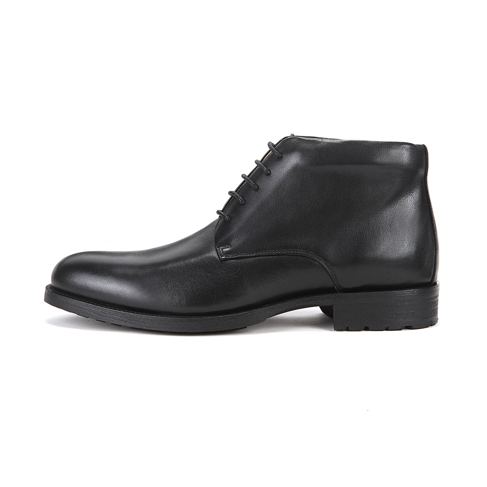 Plain-toe 5 Eyelet Boots