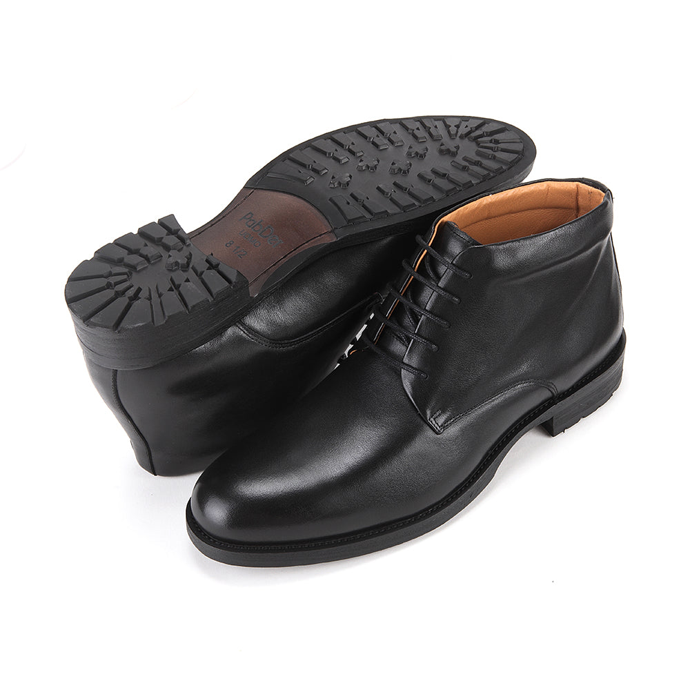 Plain-toe 5 Eyelet Boots