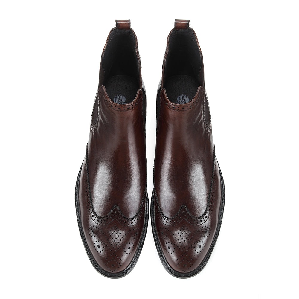 Brogued Chelsea Boots