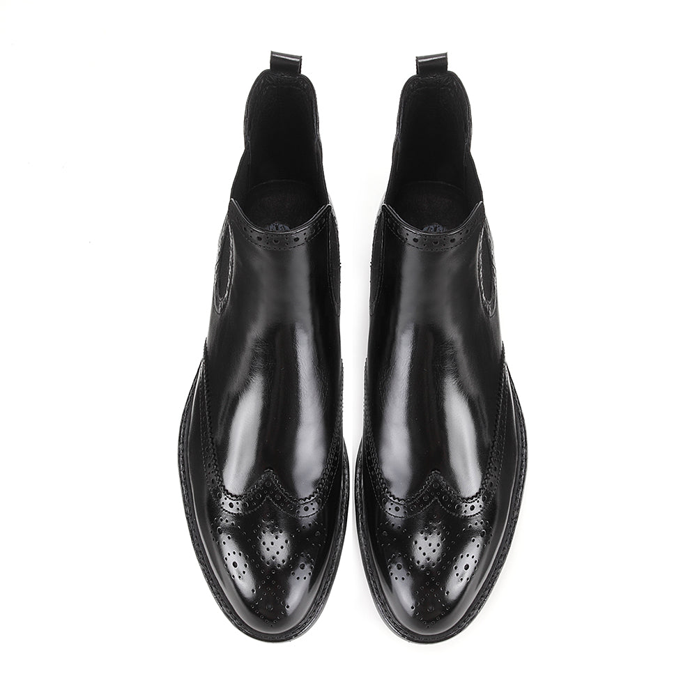 Brogued Chelsea Boots
