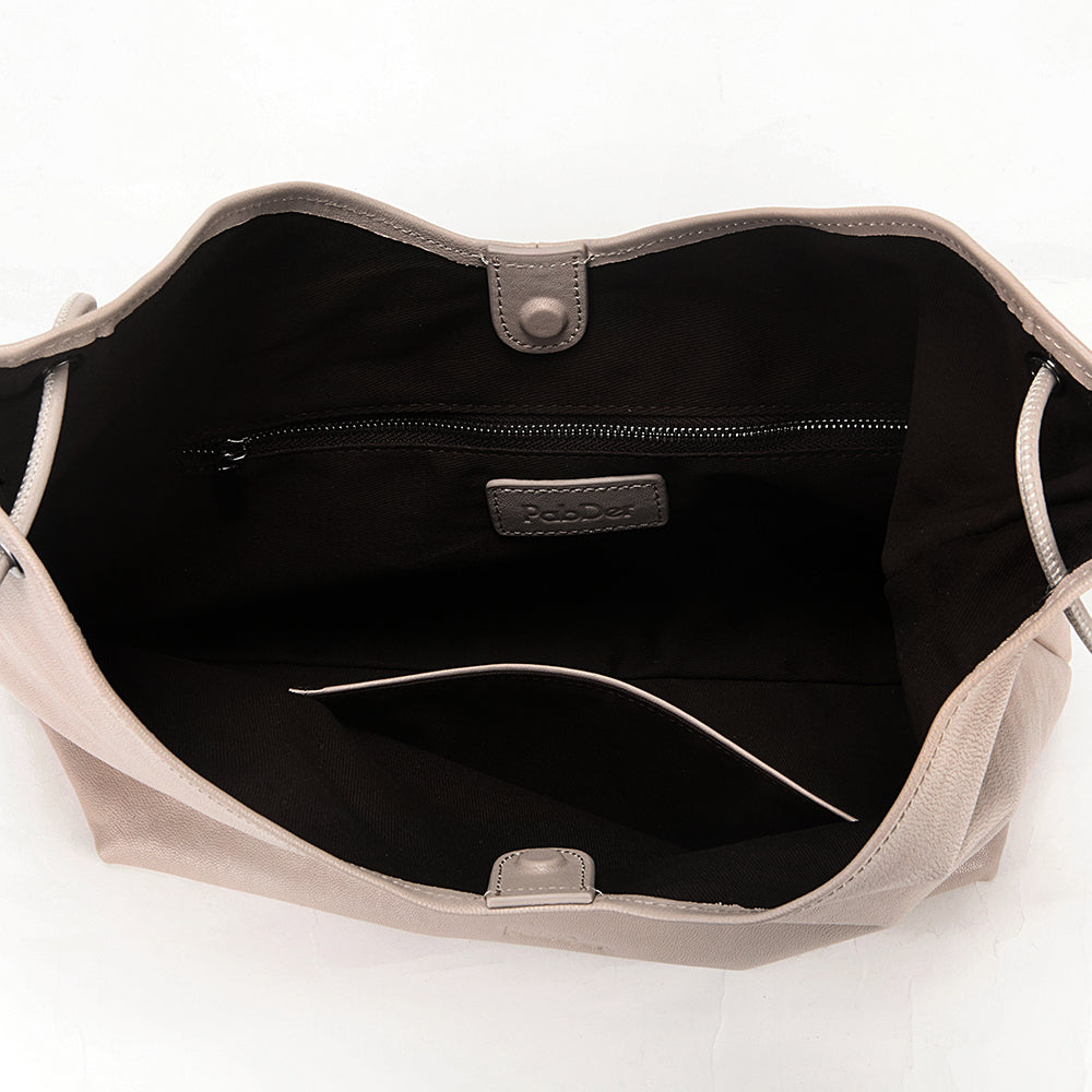U-Shaped Lambskin tote
