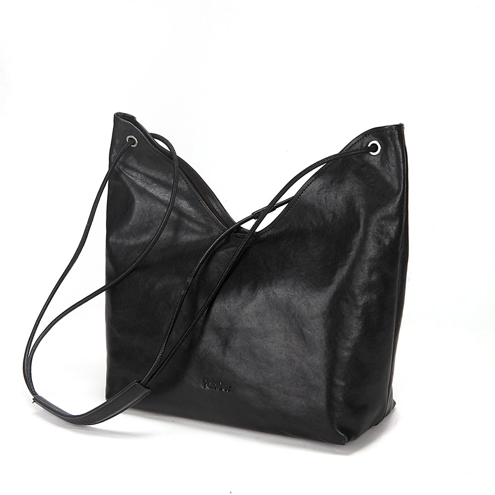 U-Shaped Lambskin tote