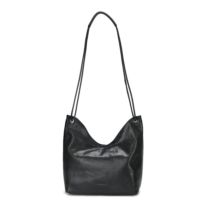 U-Shaped Lambskin tote