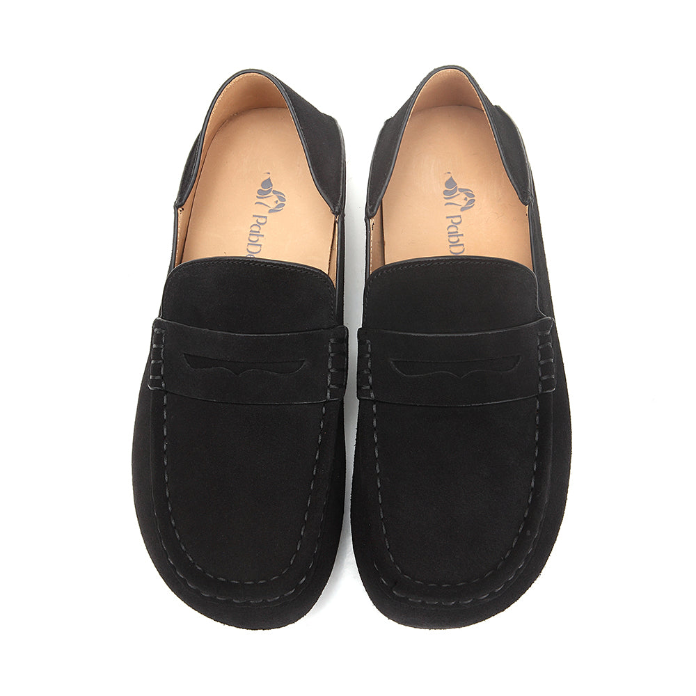Easy-fit Step Through Suede Mules