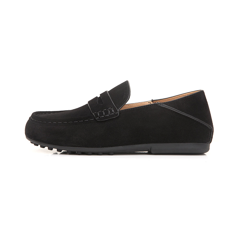 Easy-fit Step Through Suede Mules