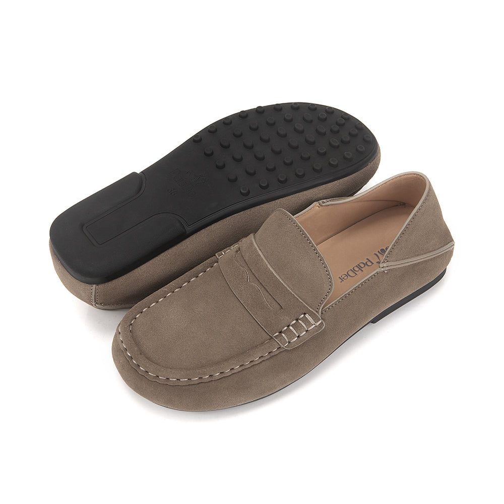 Easy-fit Step Through Suede Mules