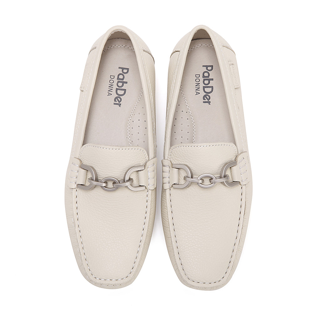 Ladies Loafer With Metallic Chain