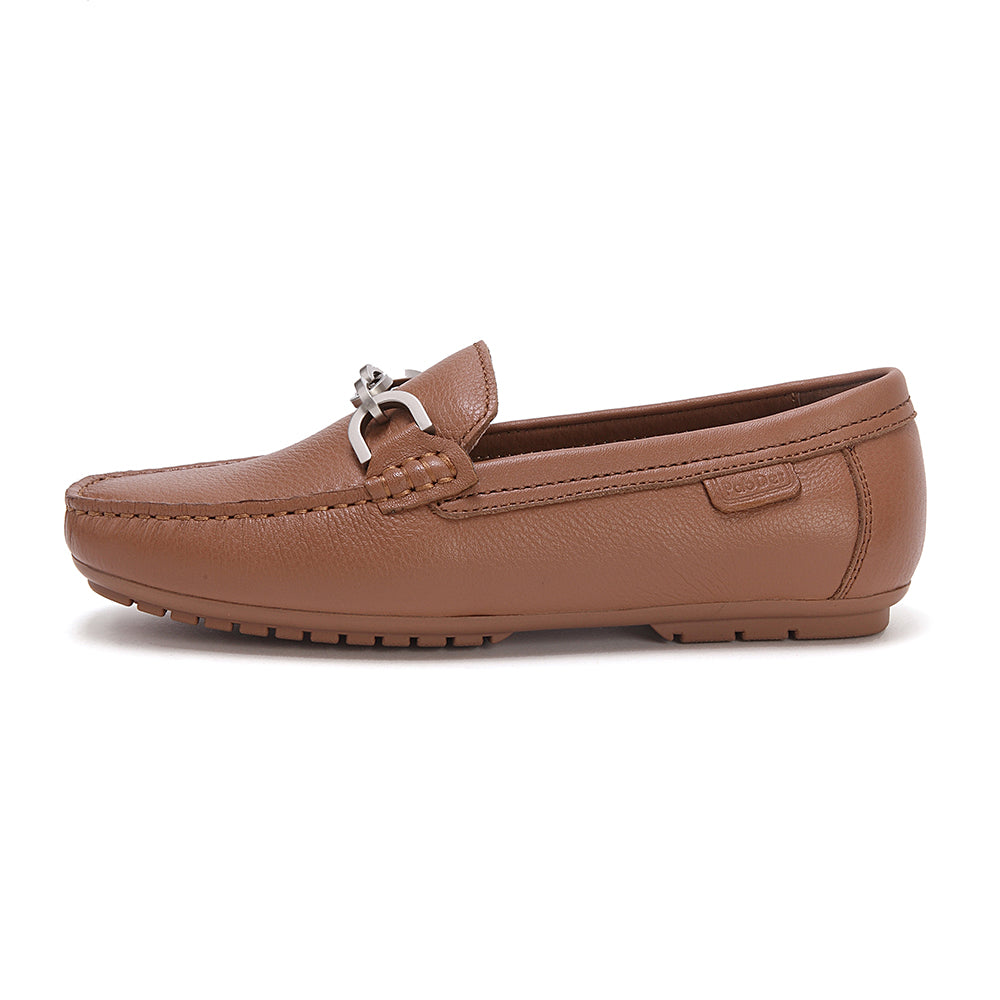Ladies Loafer With Metallic Chain