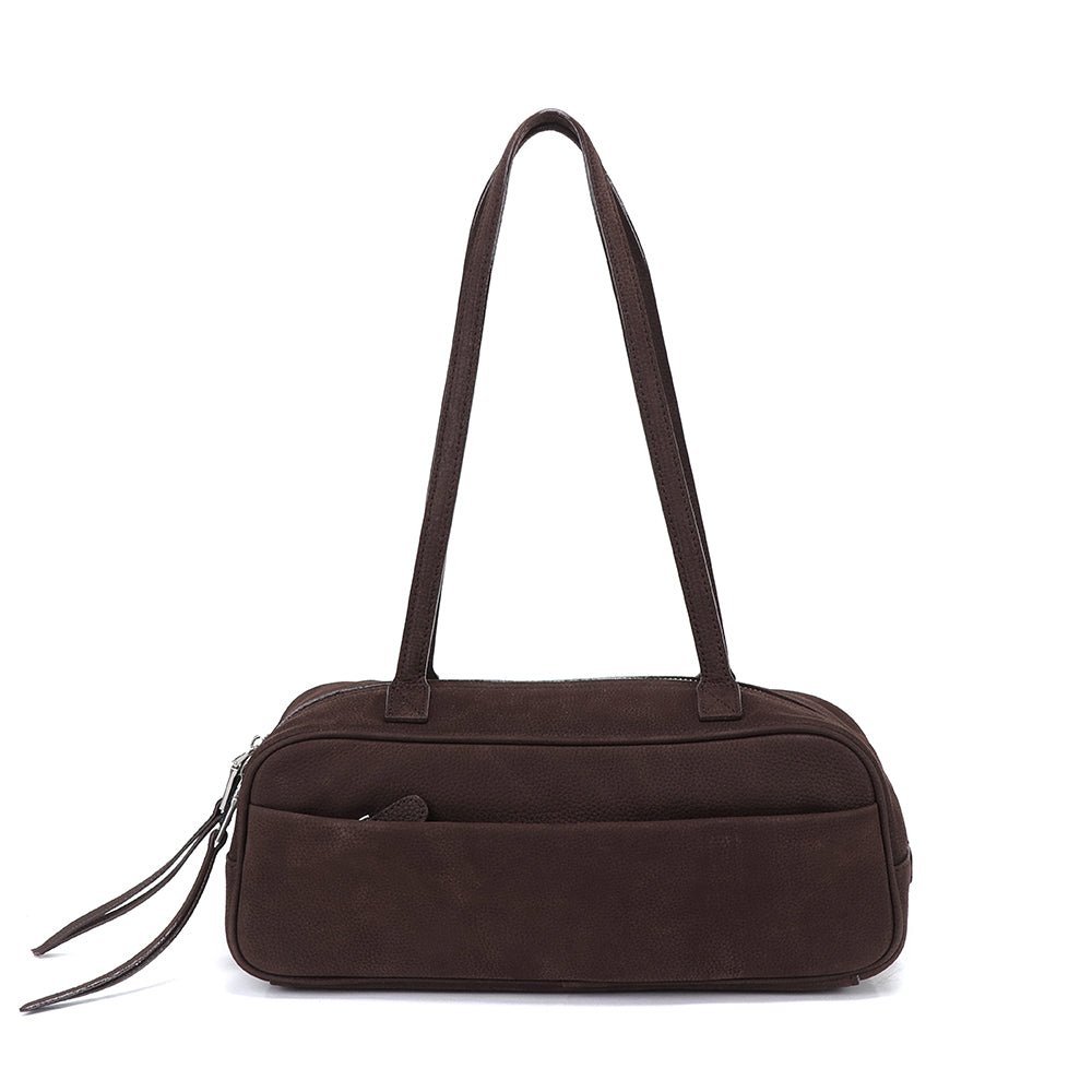 Small Suede Rectangular Leather Purse