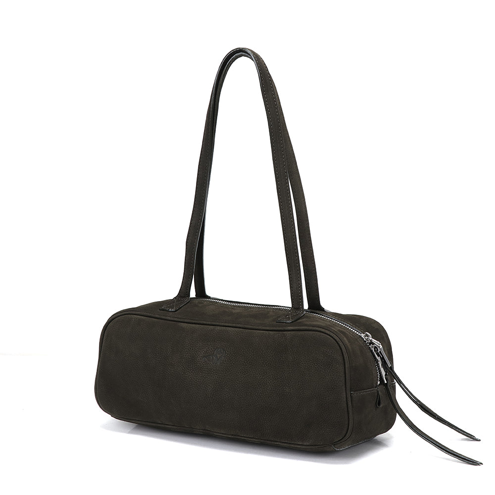 Small Suede Rectangular Leather Purse