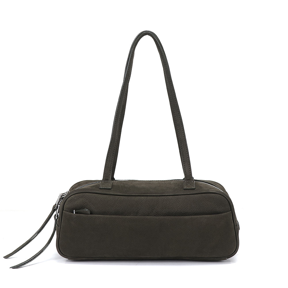 Small Suede Rectangular Leather Purse
