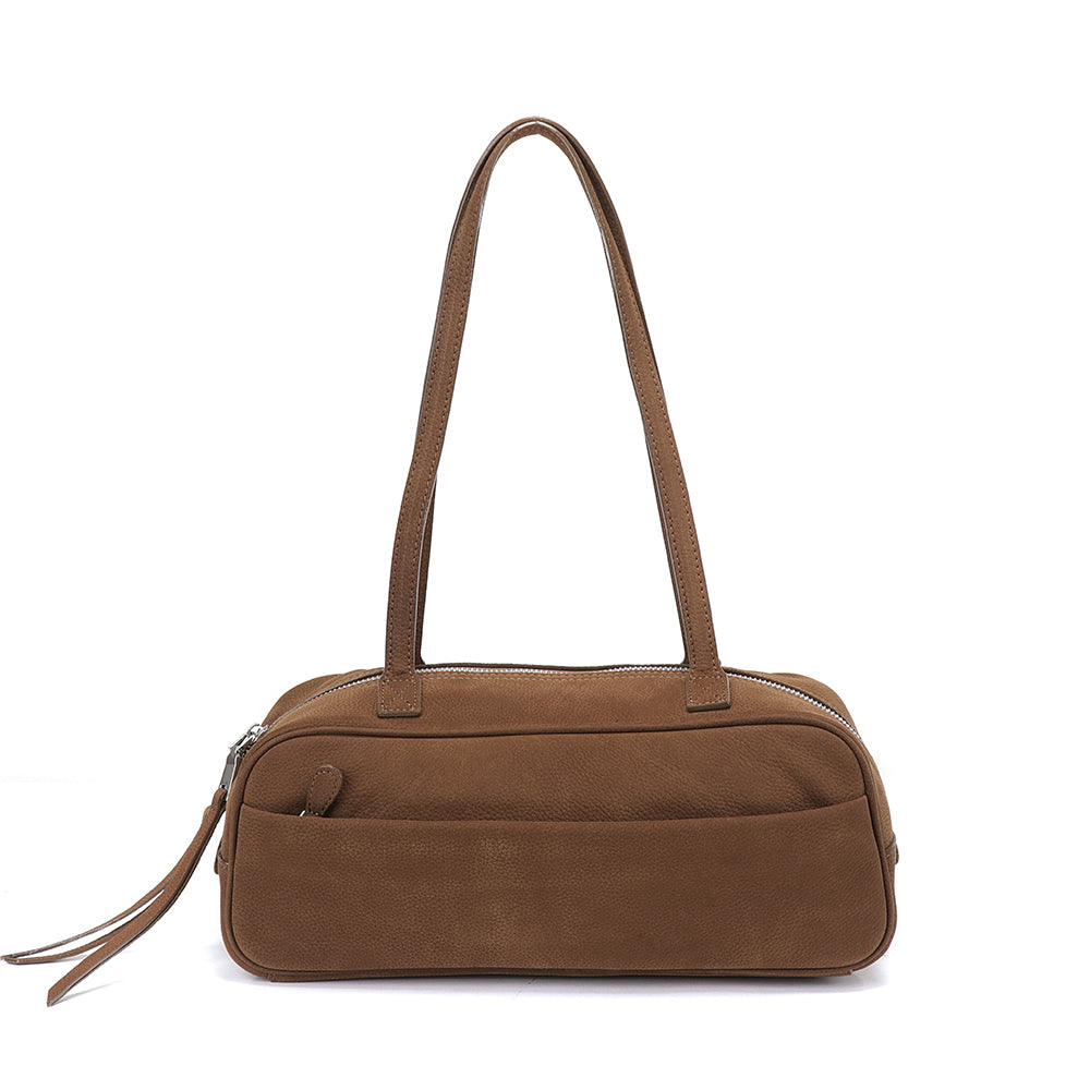 Small Suede Rectangular Leather Purse