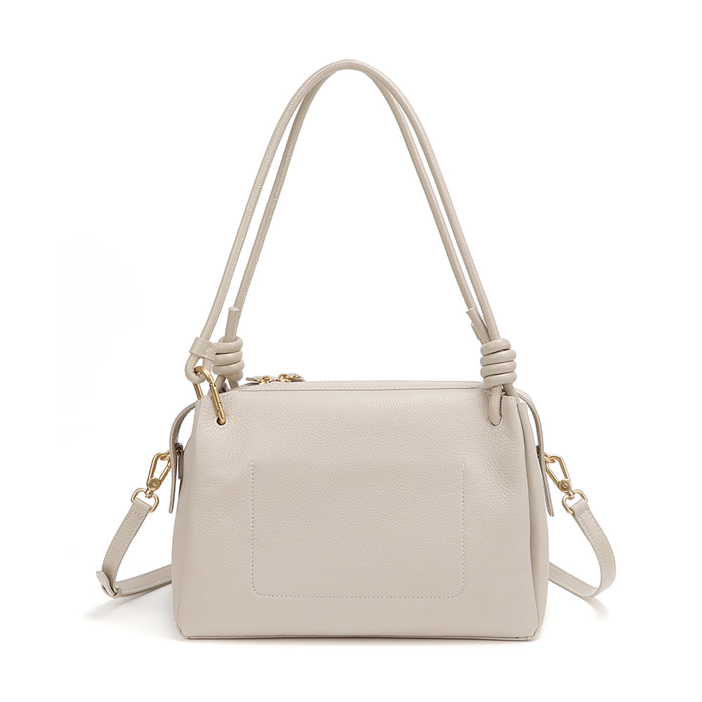 Boxy Leather Top Handle Purse YT4801