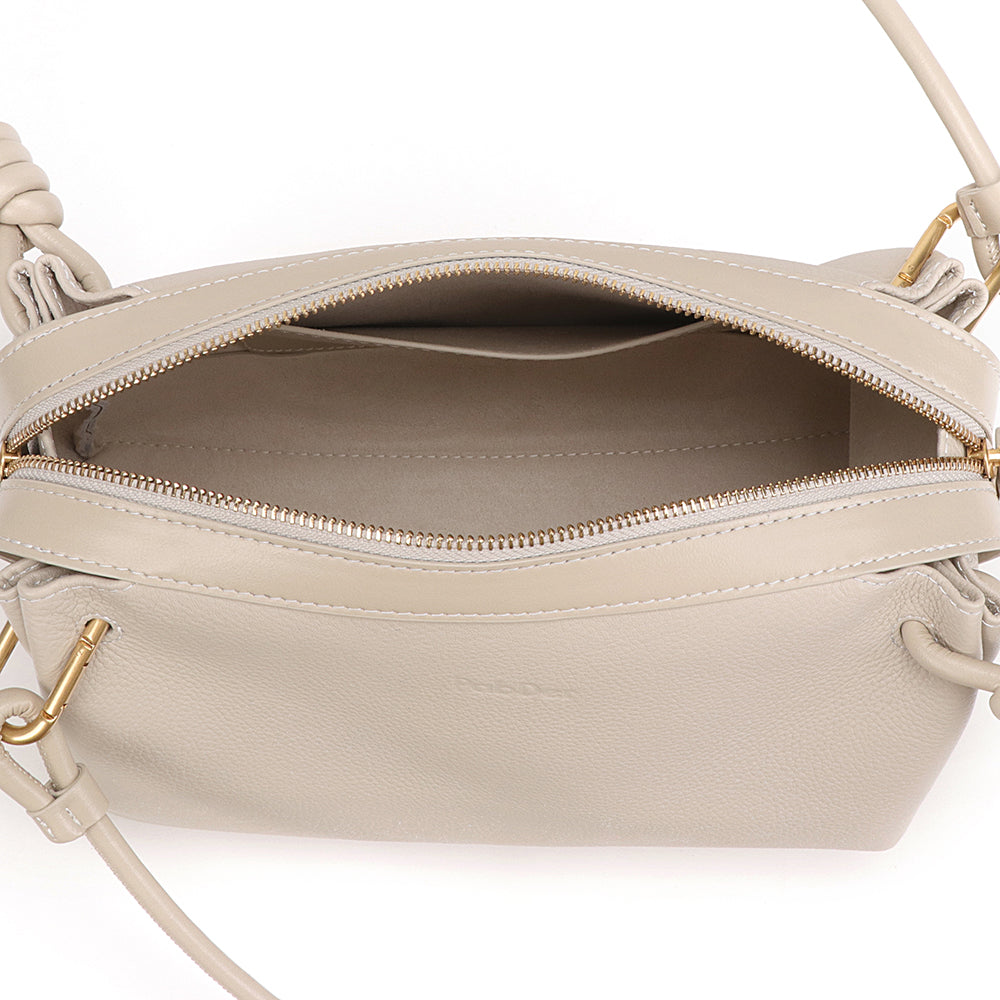 Boxy Leather Top Handle Purse YT4801