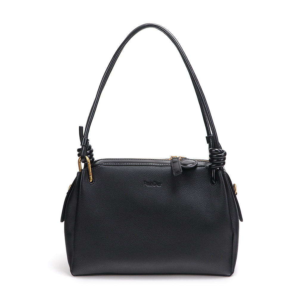 Boxy Leather Top Handle Purse YT4801