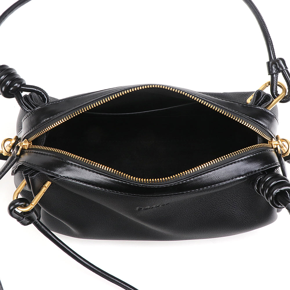 Boxy Leather Top Handle Purse YT4801