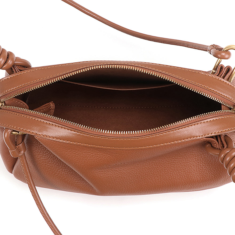 Boxy Leather Top Handle Purse YT4801