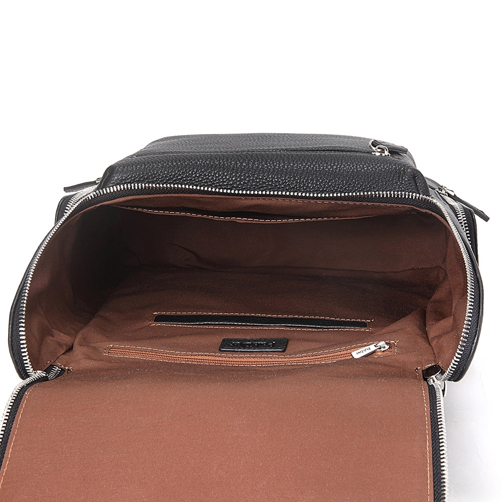 Embossed Leather Backpack