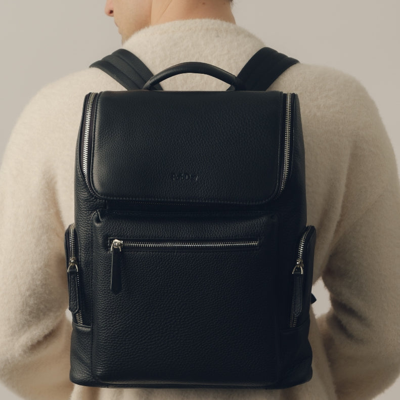 Embossed Leather Backpack